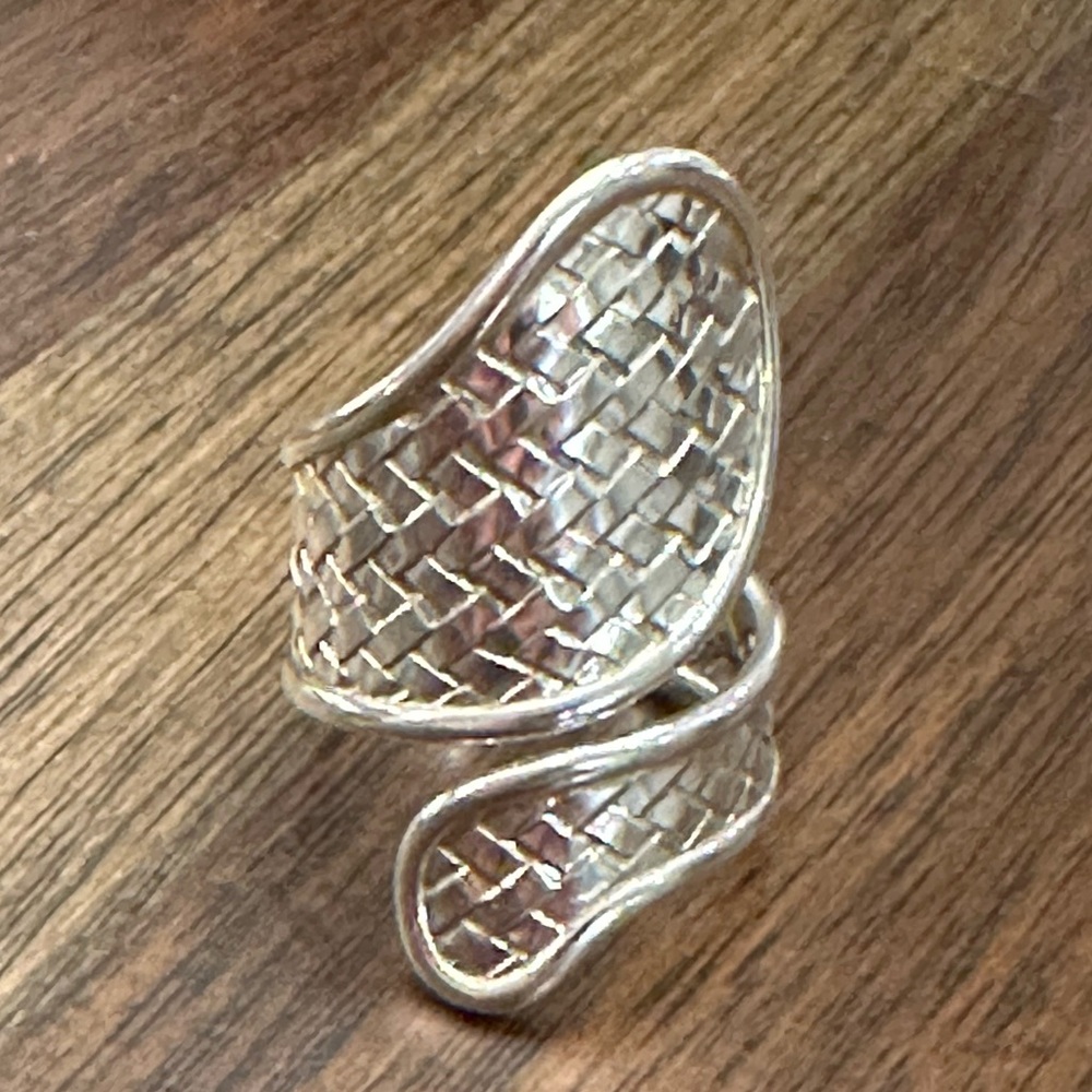 Sterling Silver .925 Bypass Ring size 7